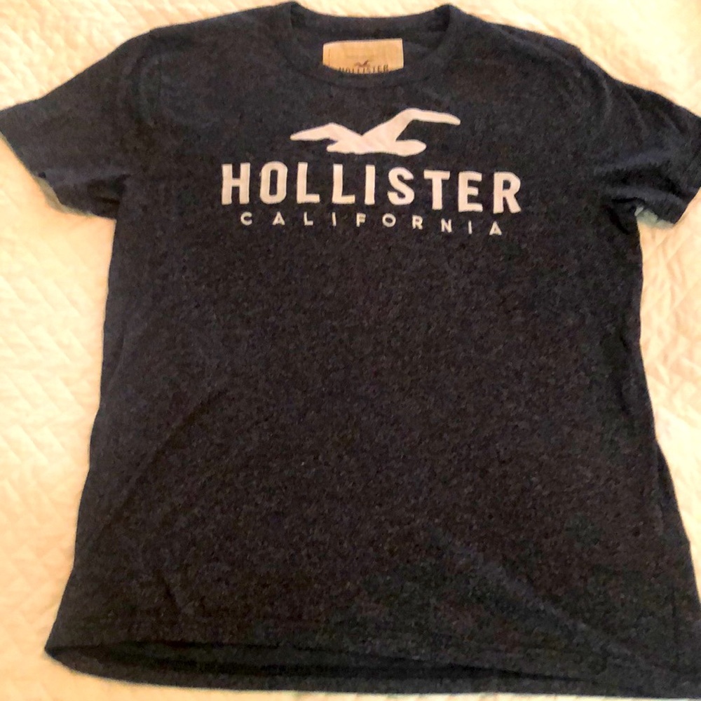 Hollister short sleeve tee with sewn lettering, EUC, Mens small